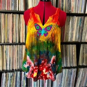 Butterfly phish donut bolt stealie ice dyed 🌈🦋⭕️⚡️♻️